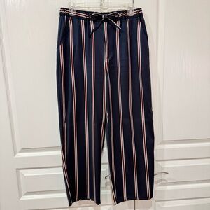 Urban Outfitters Light Before Dark Striped Tie Satin Trousers